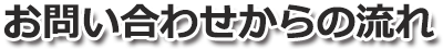 お問い合わせからの流れ